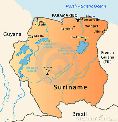 surinam politique carte